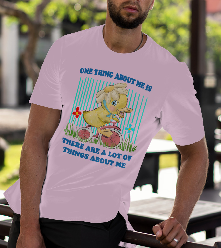 One Thing About Me Is There Are A Lot Of Things About Me Duck Riding Tricycle T-Shirt