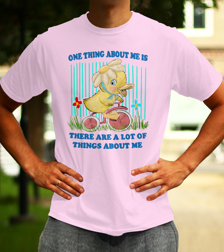 One Thing About Me Is There Are A Lot Of Things About Me Duck Riding Tricycle T-Shirt