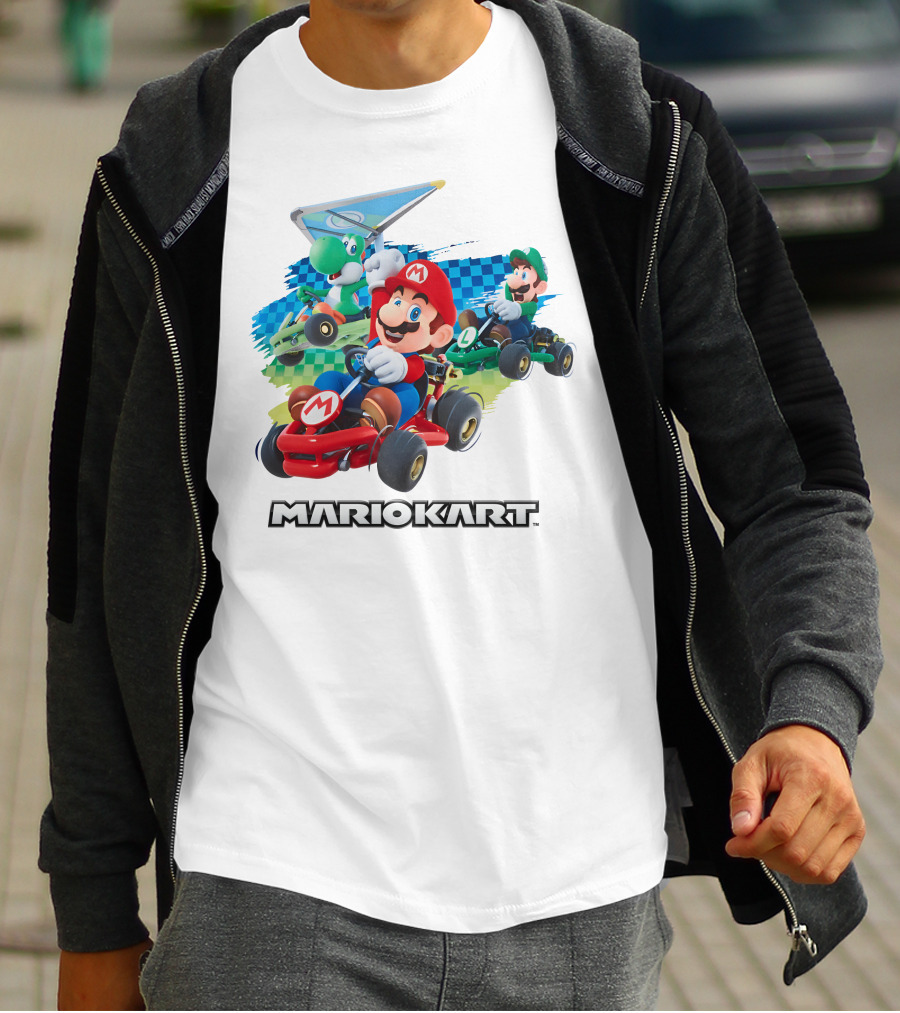 Leanbeefpatty Mariokart Characters Racing Luigi Yoshi Mario T-Shirt