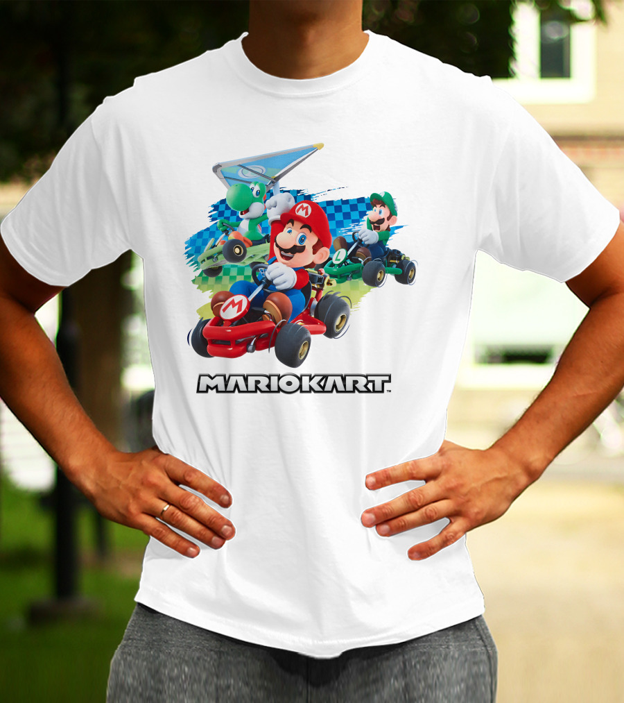 Leanbeefpatty Mariokart Characters Racing Luigi Yoshi Mario T-Shirt