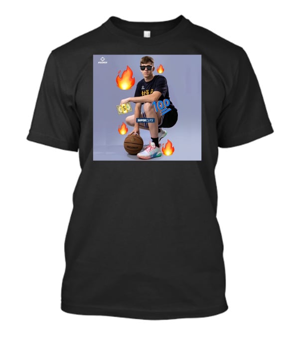 Goldenknight Austin Reaves Rigorer NBA Basketball Supercuts 100 Dollar Flames T-Shirt