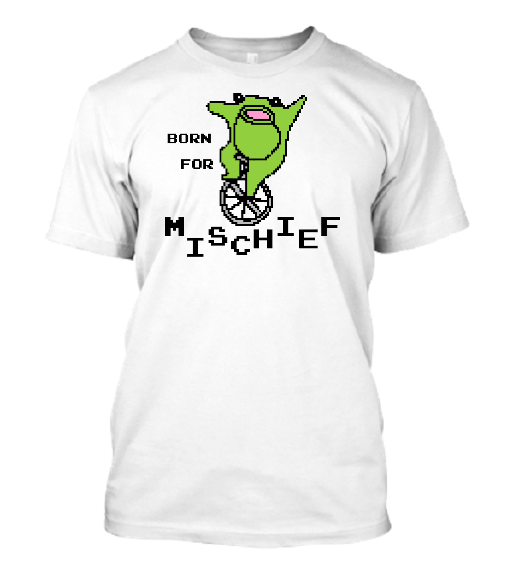 Born For Mischief Frog On Unicycle T-Shirt