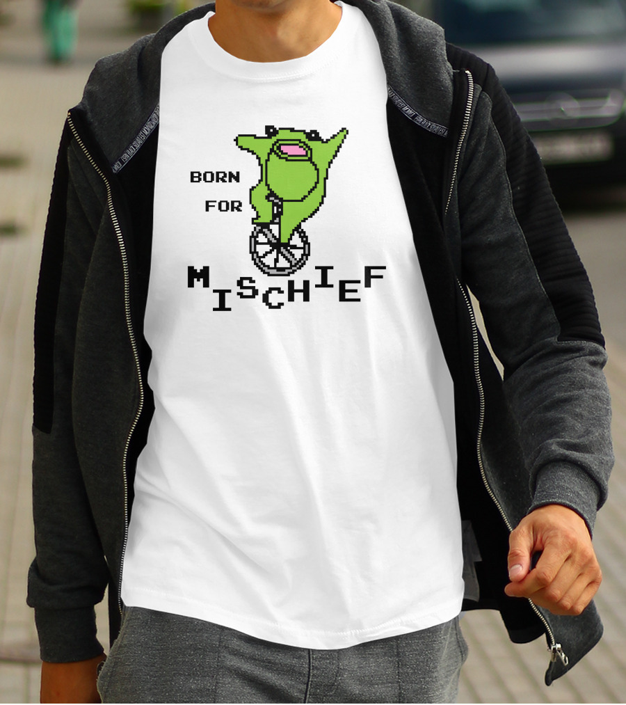 Born For Mischief Frog On Unicycle T-Shirt