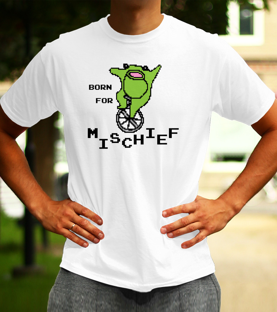 Born For Mischief Frog On Unicycle T-Shirt