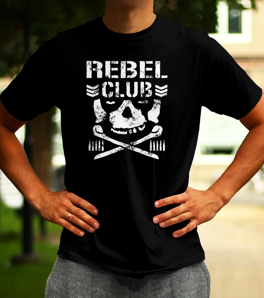 NJPW Global David Finlay Rebel Club Skull And Crossbones T-Shirt