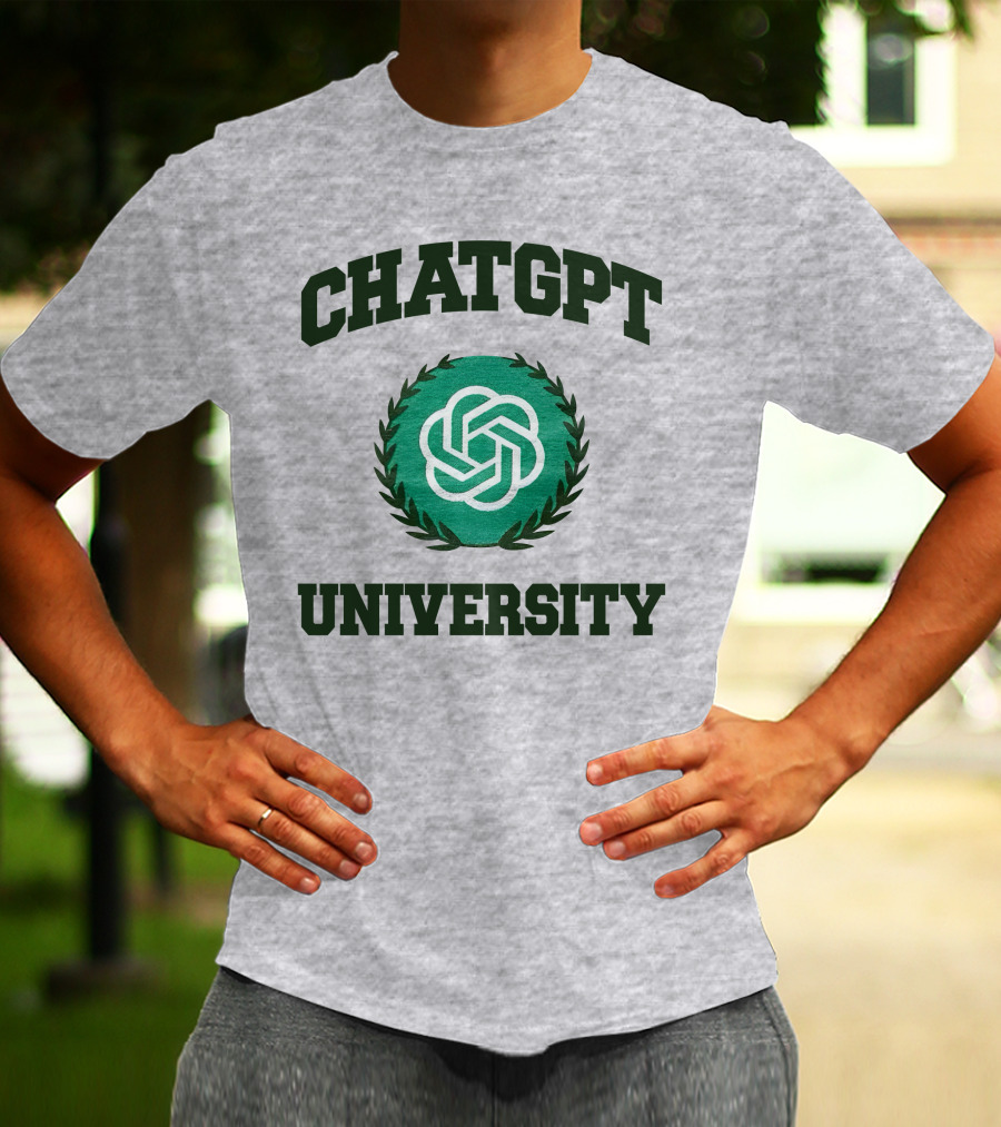 Shithead Steve Chatgpt University Laurel Emblem T-Shirt