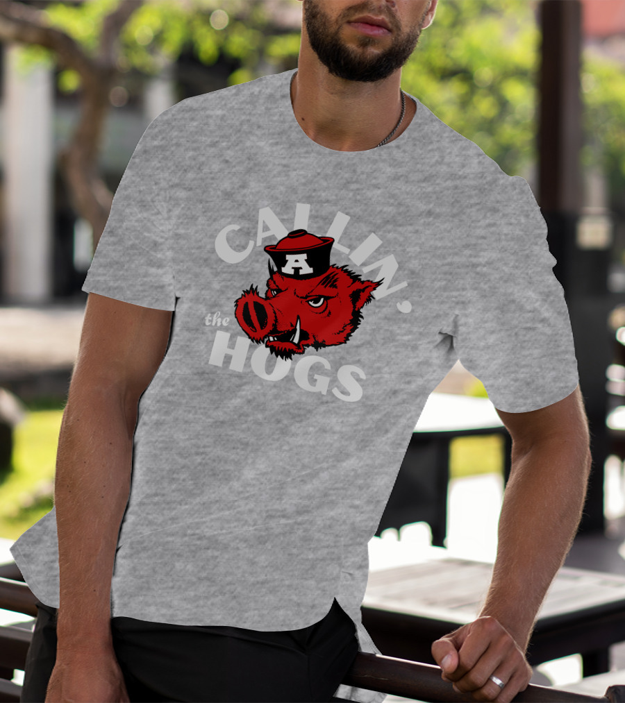 Charlie Hustle Store Callin' The Hogs Arkansas Razorbacks T-Shirt