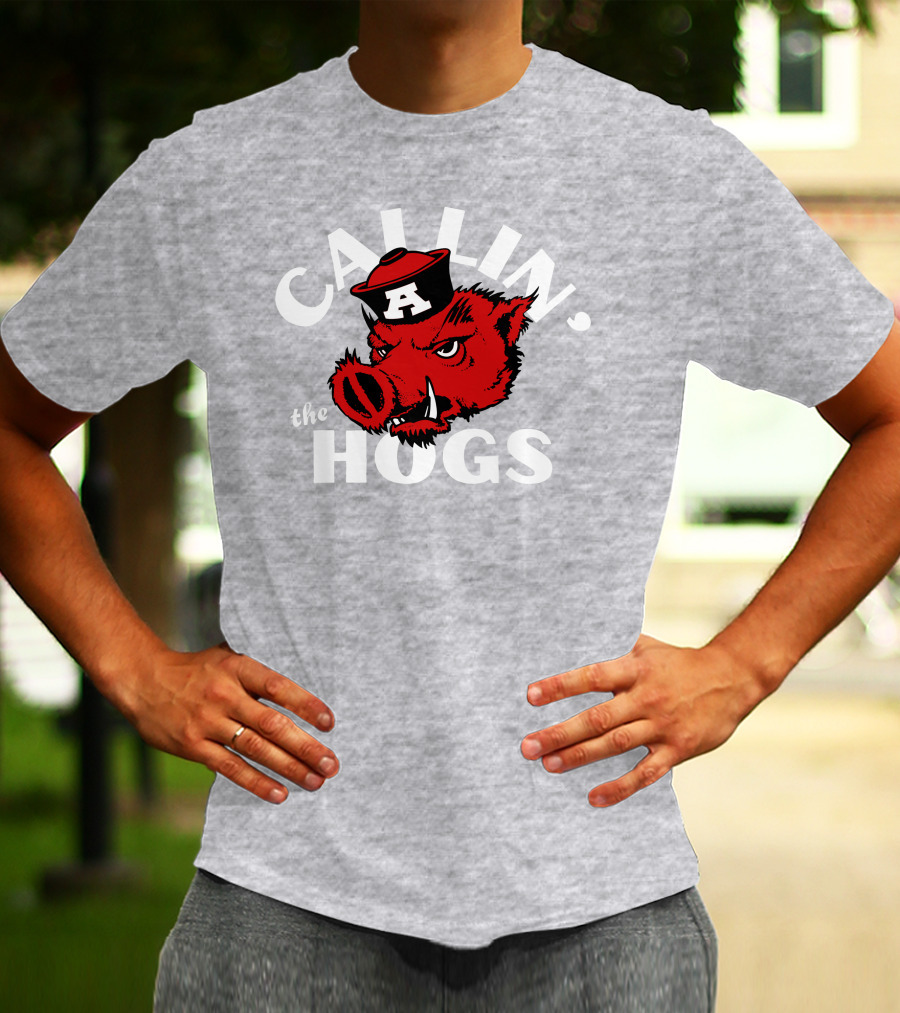 Charlie Hustle Store Callin' The Hogs Arkansas Razorbacks T-Shirt