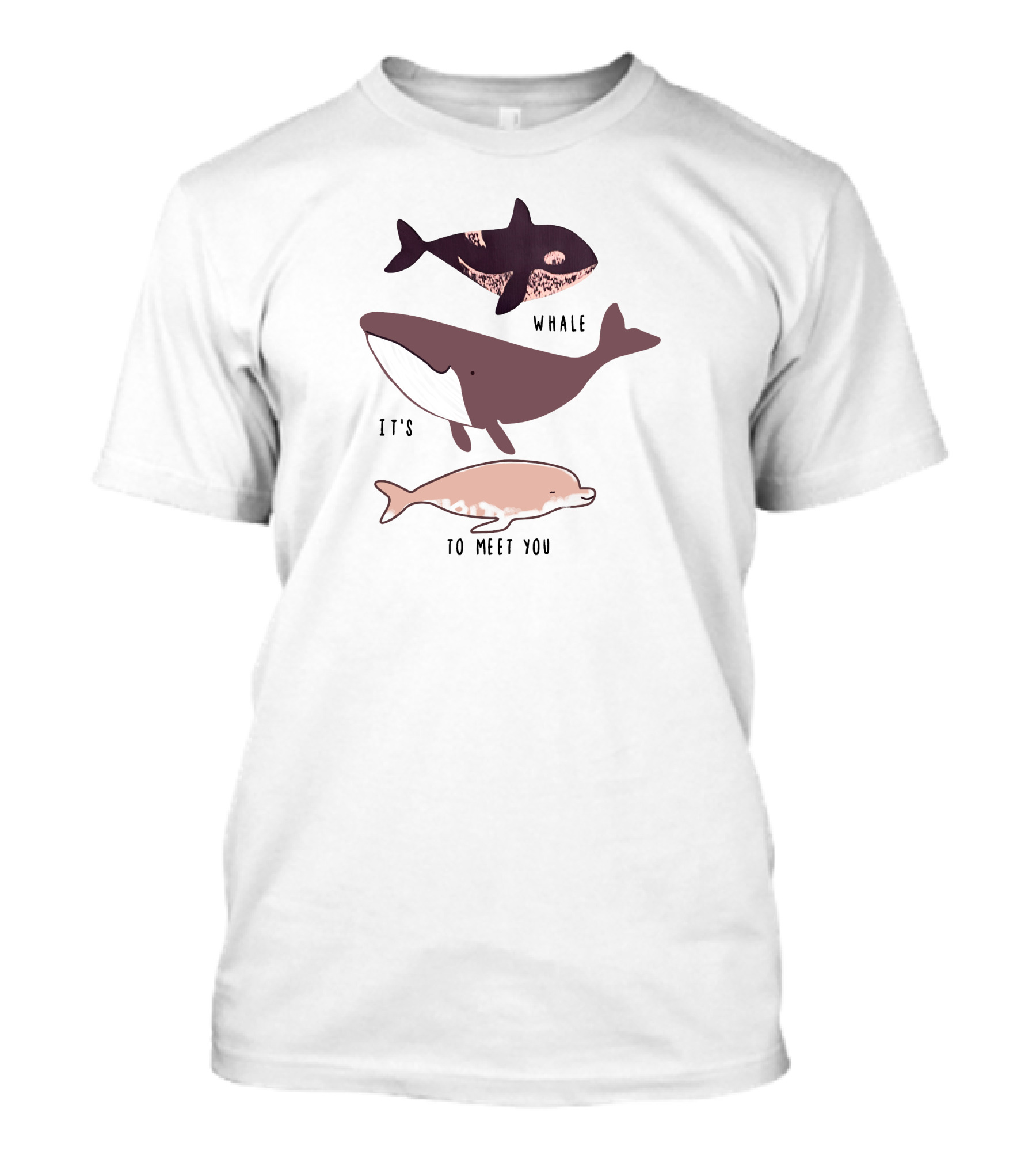 Whale It's To Meet You Playful Ocean Creatures T-Shirt