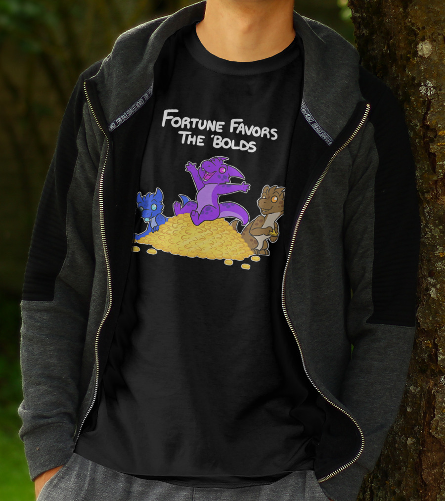 Fortune Favors The Bolds Felisrandomis Kobold Coin Pile T-Shirt