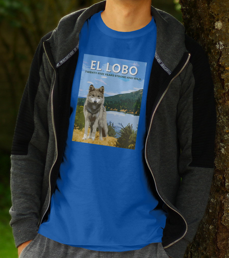 EL LOBO Twenty-Five Years Strong And Wild Nature Landscape Wolf T-Shirt