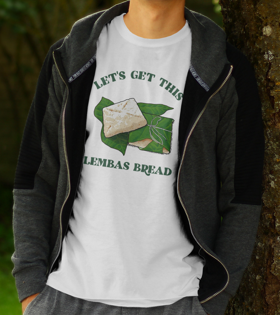 Let's Get This Lembas Bread Green Leaf Tolkien Reference T-Shirt