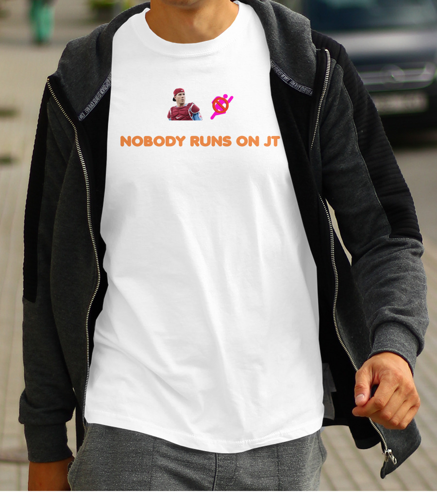 Nobody Runs On JT Catcher Baseball Image T-Shirt