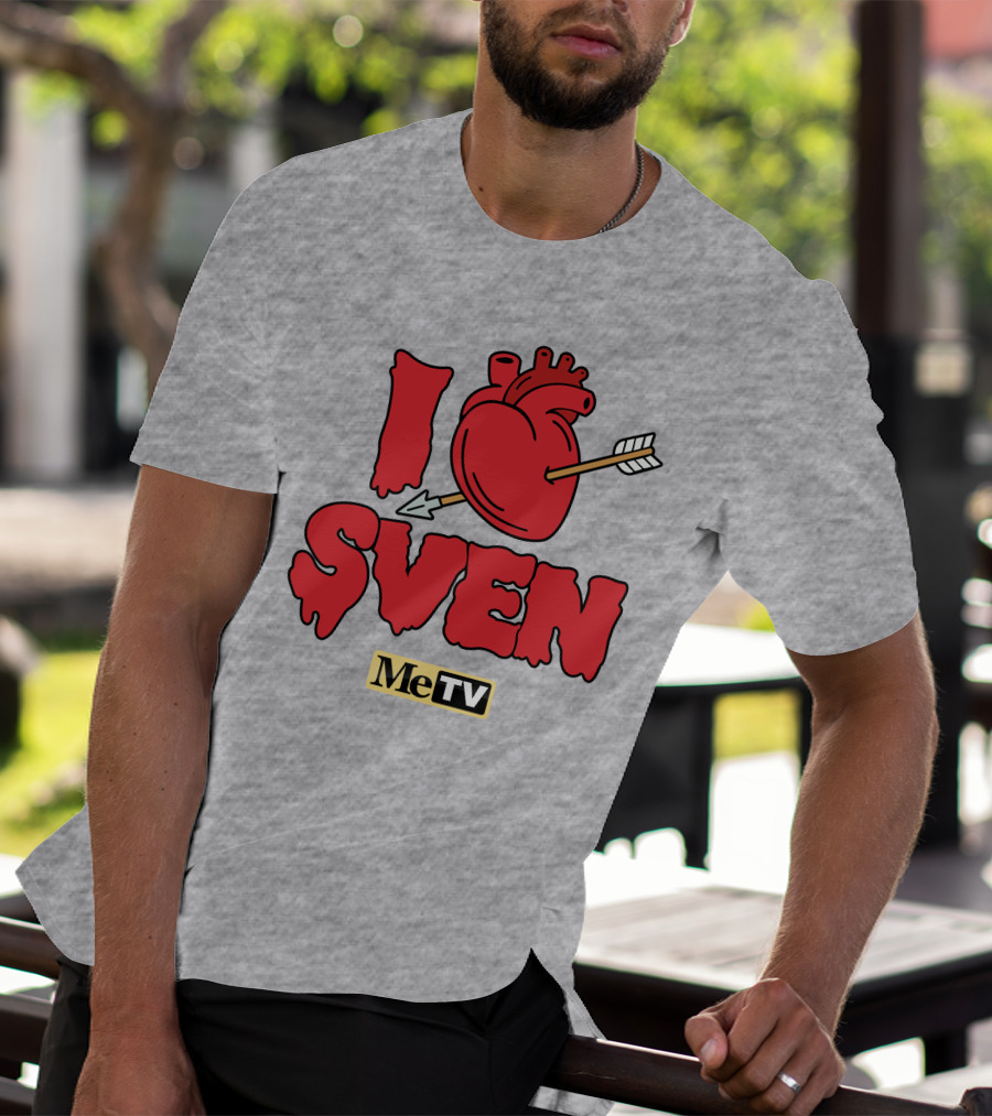 MeTV Store I Heart Sven With Anatomical Heart And Arrow T-Shirt