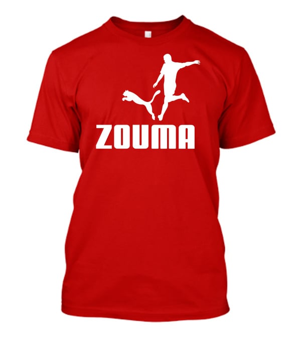 Zouma Player Silhouette With Cat Jumping T-Shirt