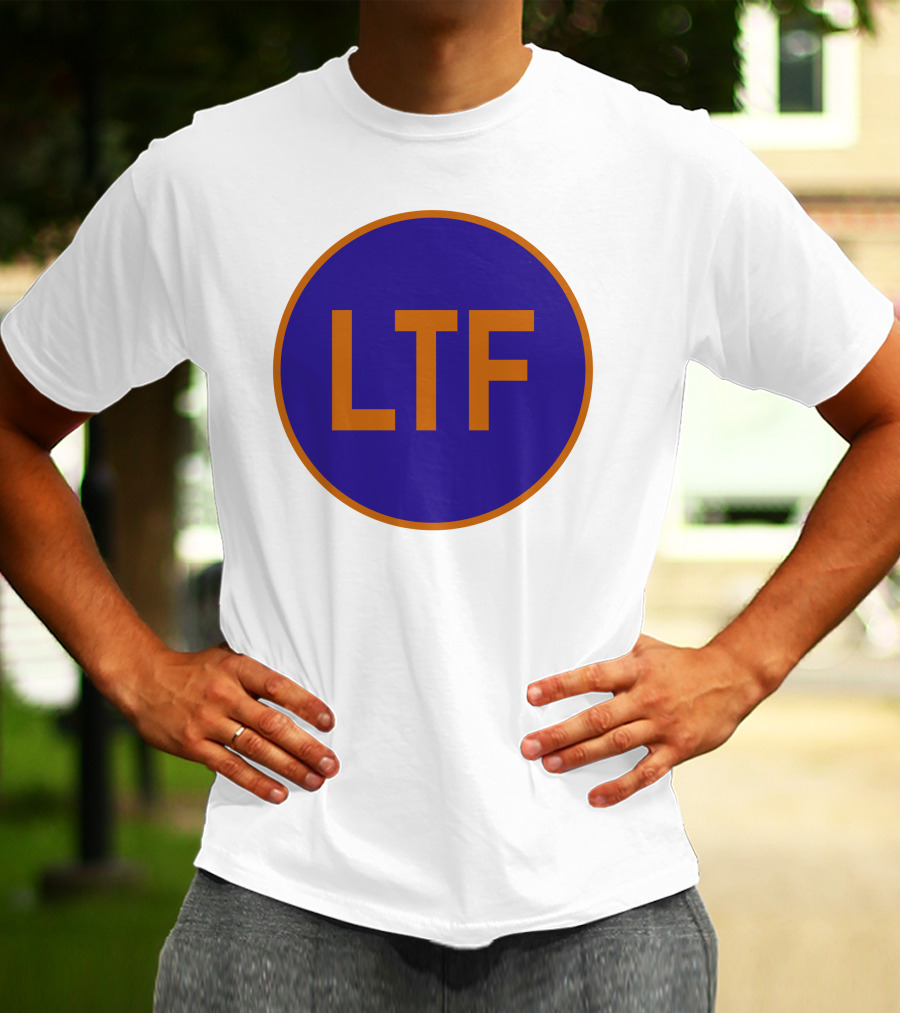 Doitfresh LTF Blue Circle Orange Border T-Shirt