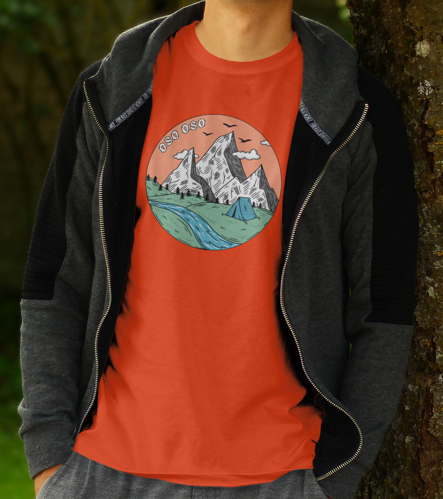 Christine Oso Oso River Tent Camping Mountains T-Shirt