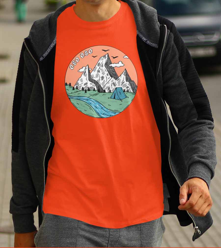 Christine Oso Oso River Tent Camping Mountains T-Shirt