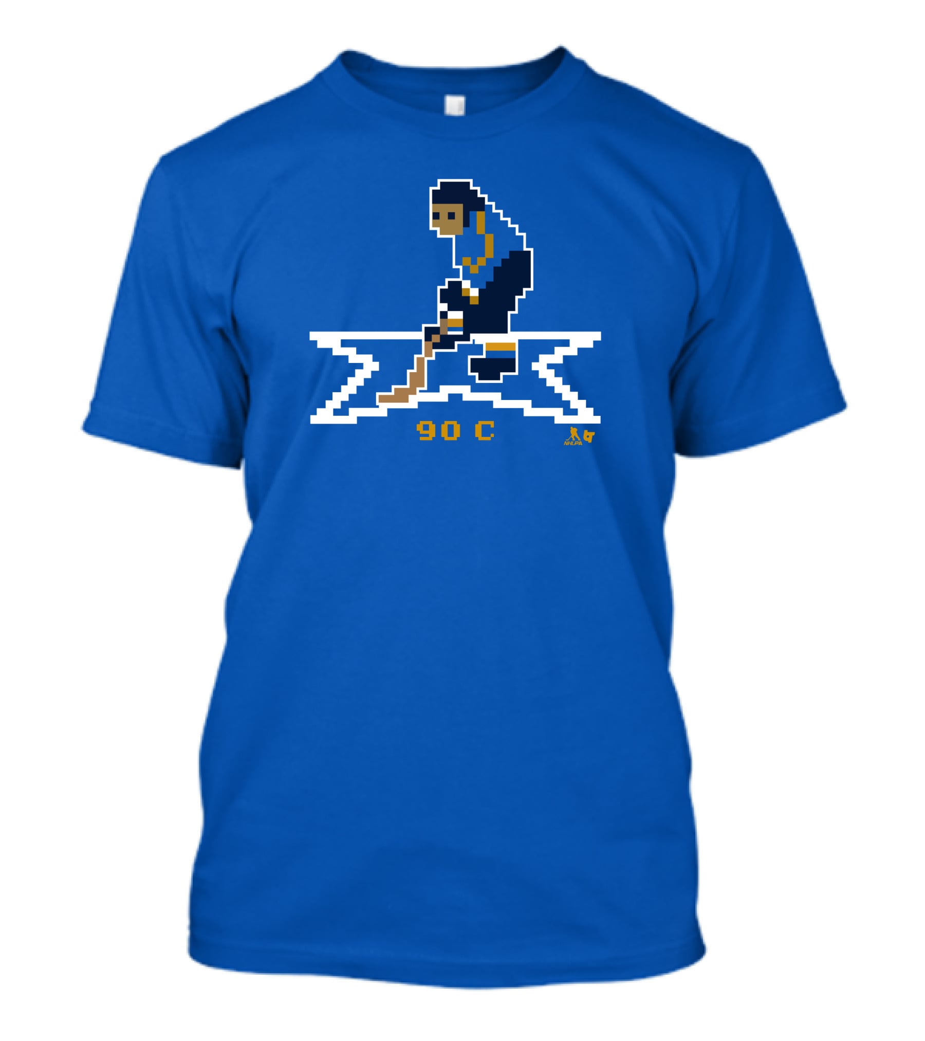 Ryan O'Reilly Pixel Art Hockey Number 90 C Blues T-Shirt