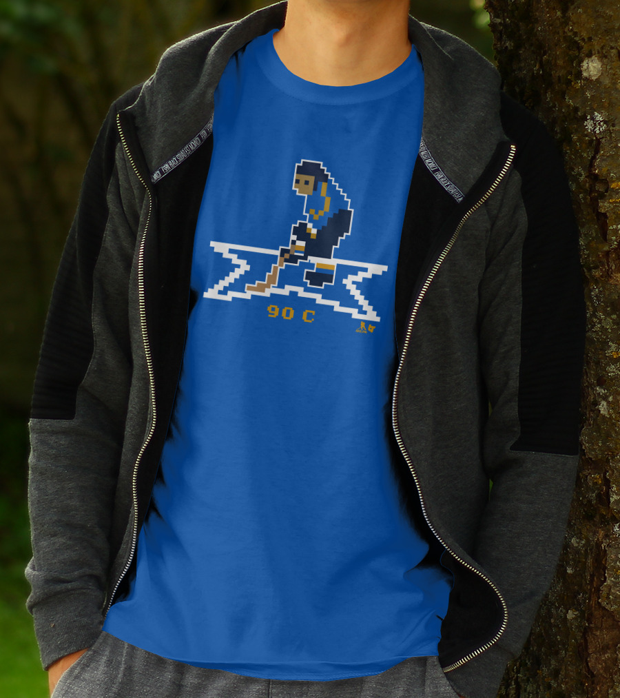 Ryan O'Reilly Pixel Art Hockey Number 90 C Blues T-Shirt