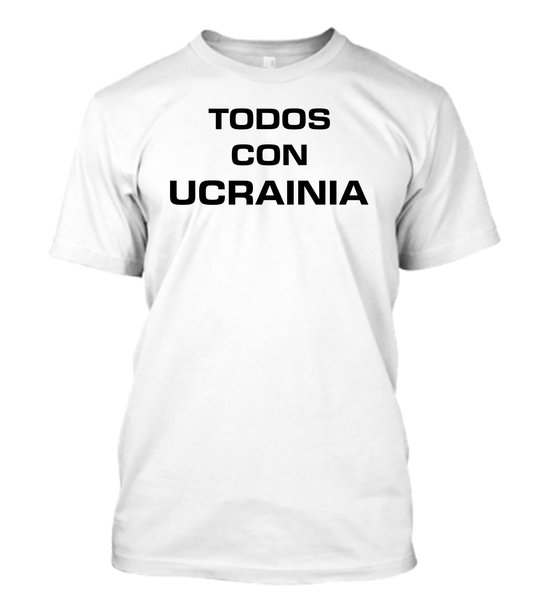 Todos Con Ucrainia Solidarity Support Text T-Shirt