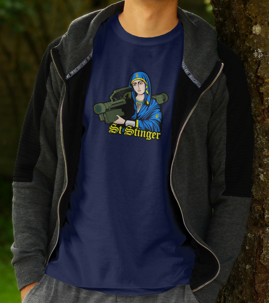 Saint Javelin St Stinger Blue And Yellow Soldier T-Shirt