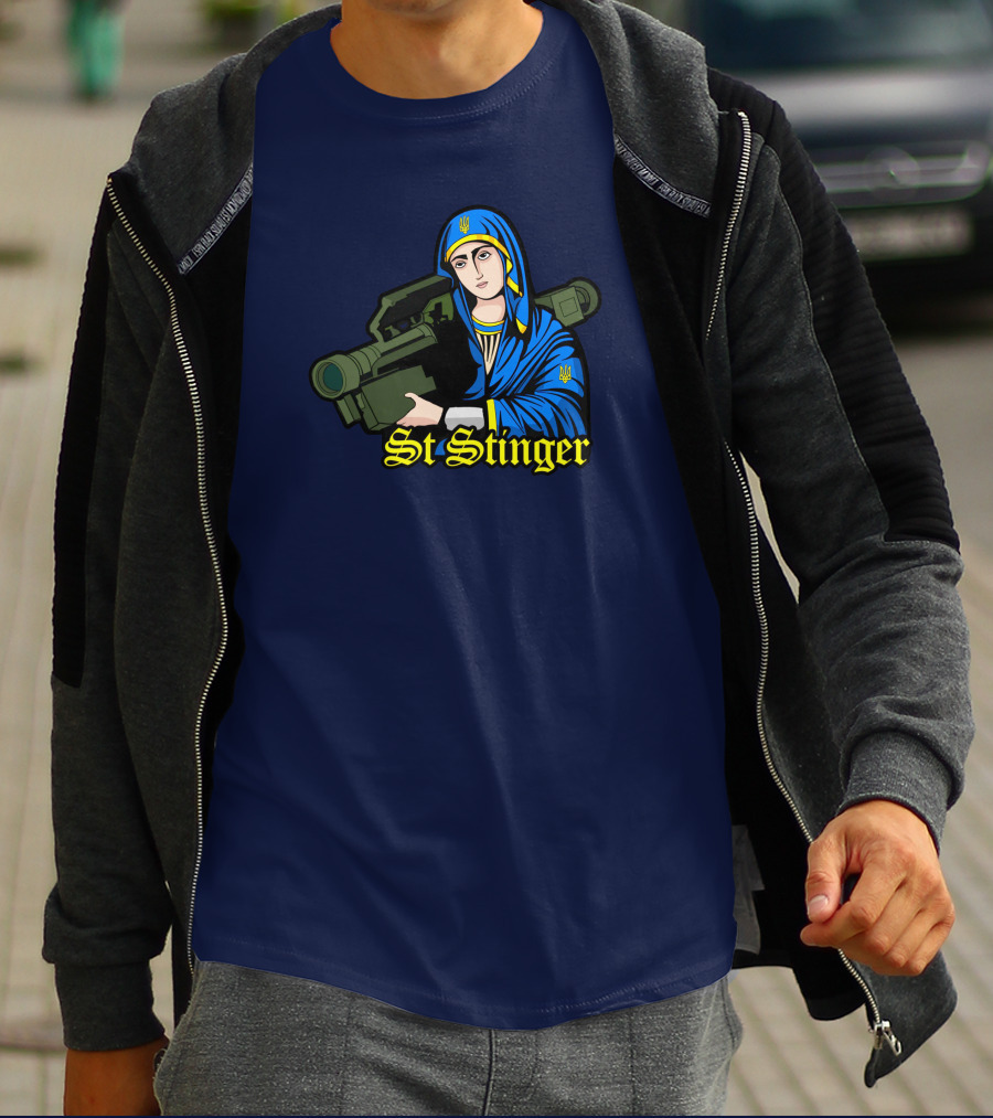 Saint Javelin St Stinger Blue And Yellow Soldier T-Shirt