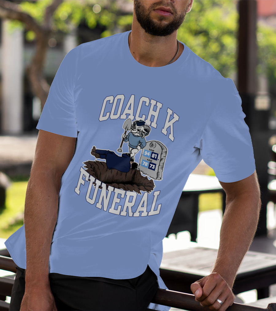 Coach K Funeral Barstoolbigcat March Game Dates Tombstone T-Shirt