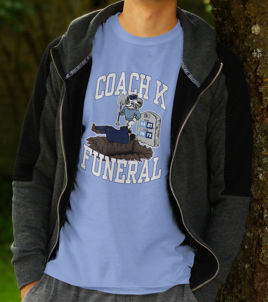 Coach K Funeral Barstoolbigcat March Game Dates Tombstone T-Shirt