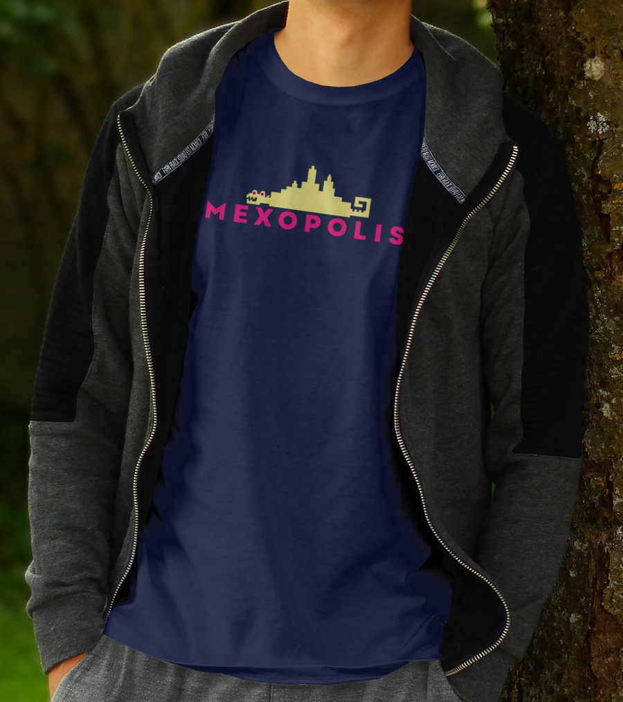 Mexopolis Jorge R. Gutierrez Cityscape Skyline T-Shirt