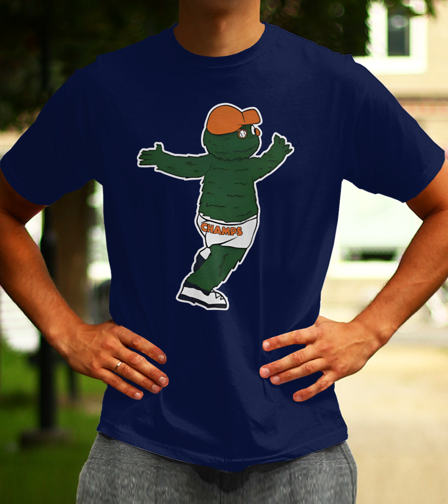Streaking Champs Gator Mascot With Orange Cap And Shades T-Shirt
