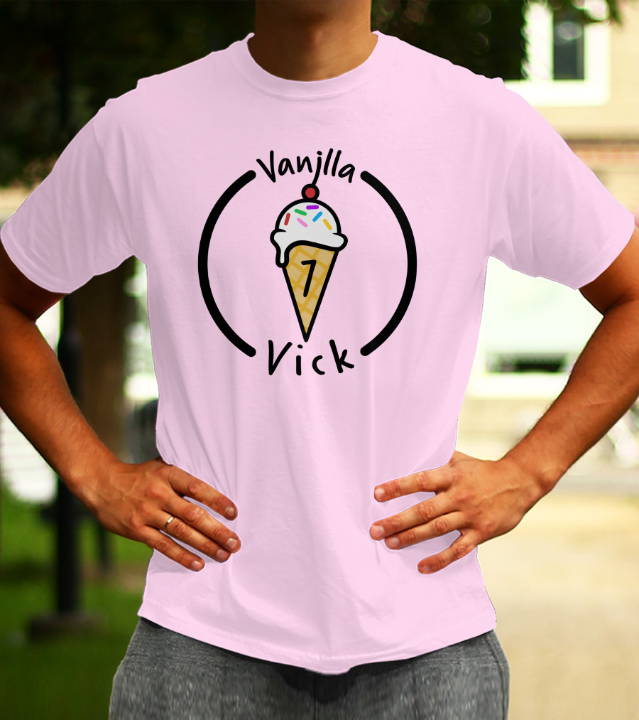Vanilla Vick Ice Cream Cone No Border T-Shirt