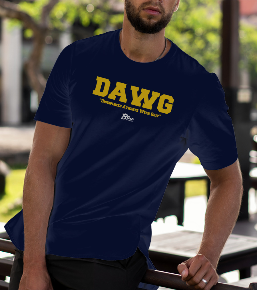 DAWG Disciplined Athlete With Grit Blue By Ninety T-Shirt