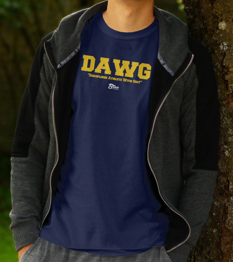 DAWG Disciplined Athlete With Grit Blue By Ninety T-Shirt
