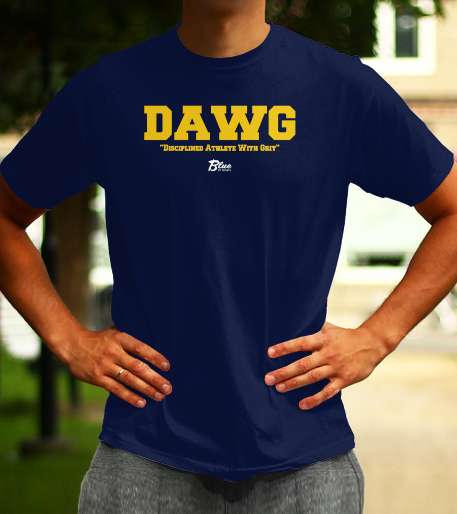 DAWG Disciplined Athlete With Grit Blue By Ninety T-Shirt