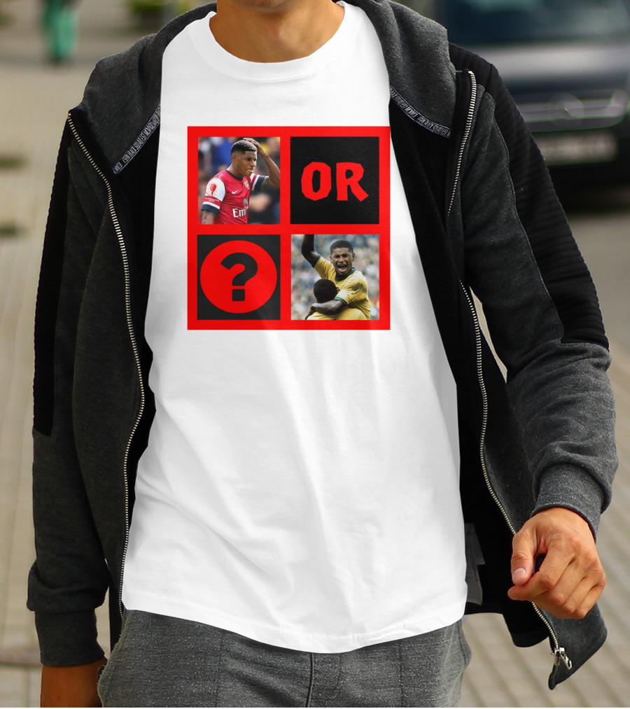 Walcott Question Mark Or Iconic Footballer Image T-Shirt