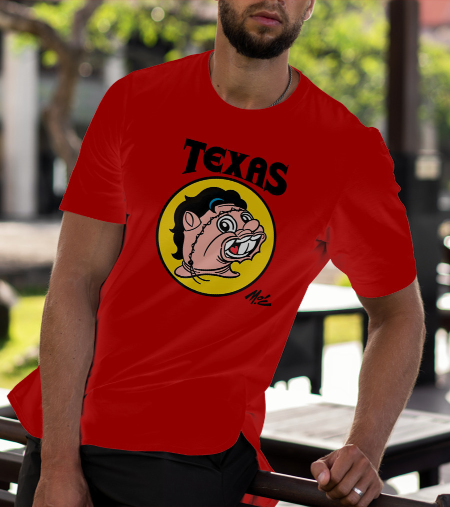 Texas Moc Heather Buckley Mo'e Cartoon T-Shirt