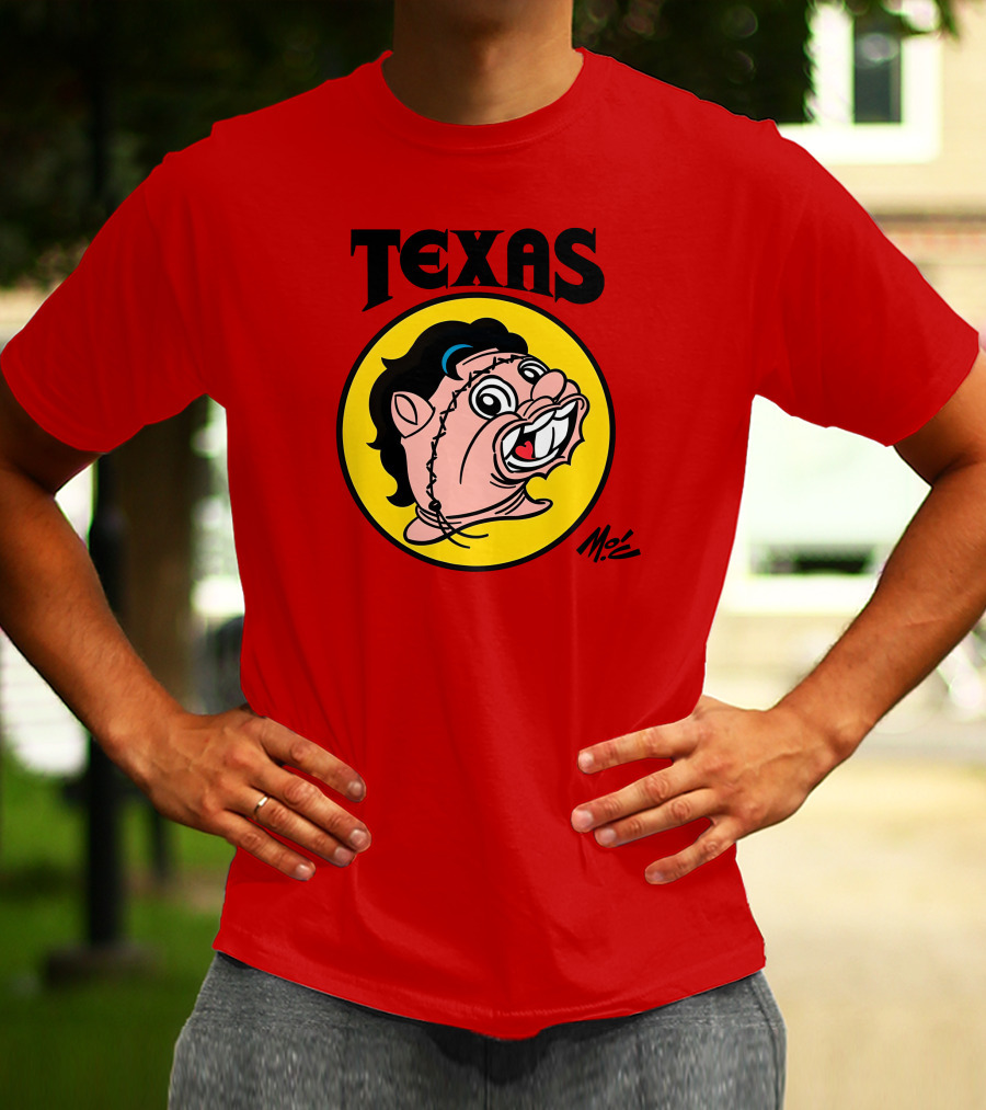 Texas Moc Heather Buckley Mo'e Cartoon T-Shirt
