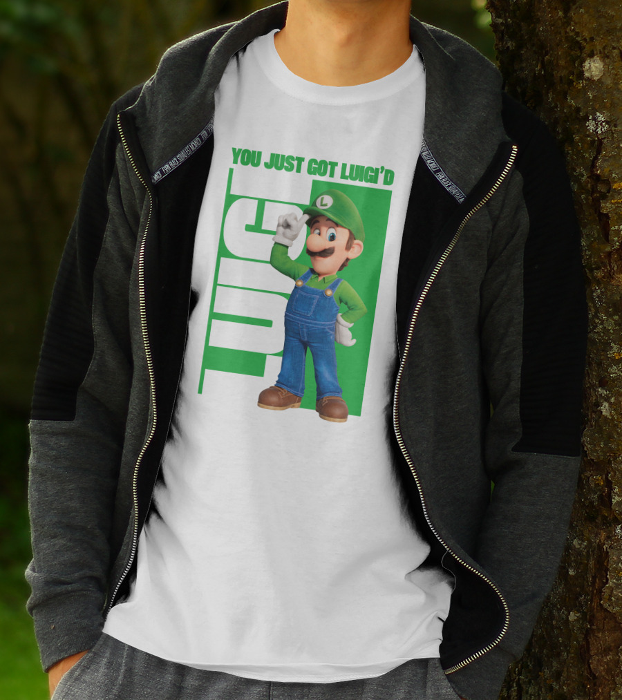 You Just Got Luigi'd Luigi Green Overalls L Hat Gaming Character T-Shirt