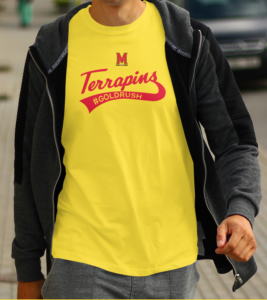 Terrapins #GOLDRUSH Maryland Terrapins M T-Shirt
