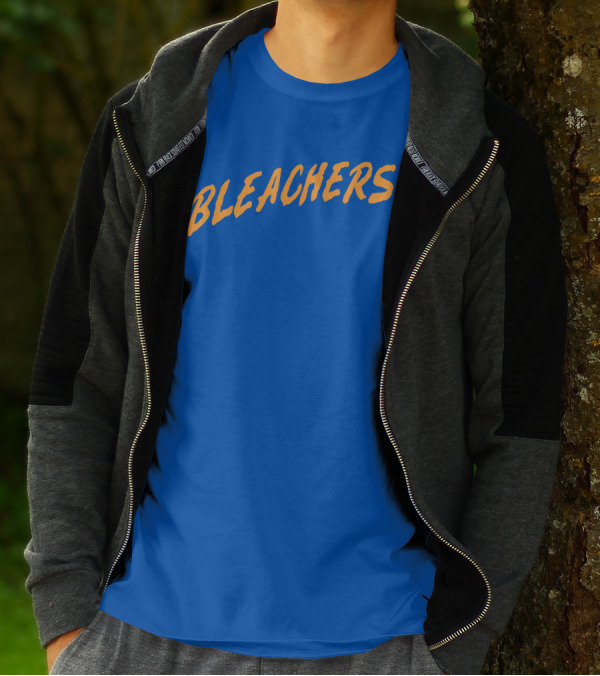 Bleachers Bold Arch Text On Blue T-Shirt