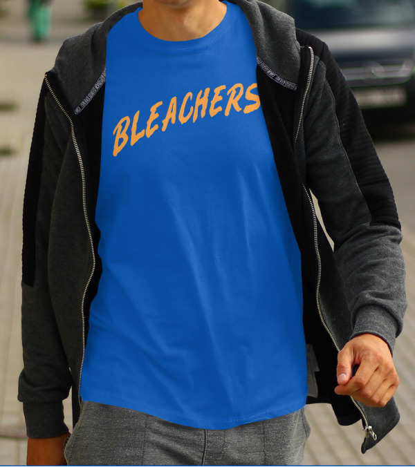 Bleachers Bold Arch Text On Blue T-Shirt