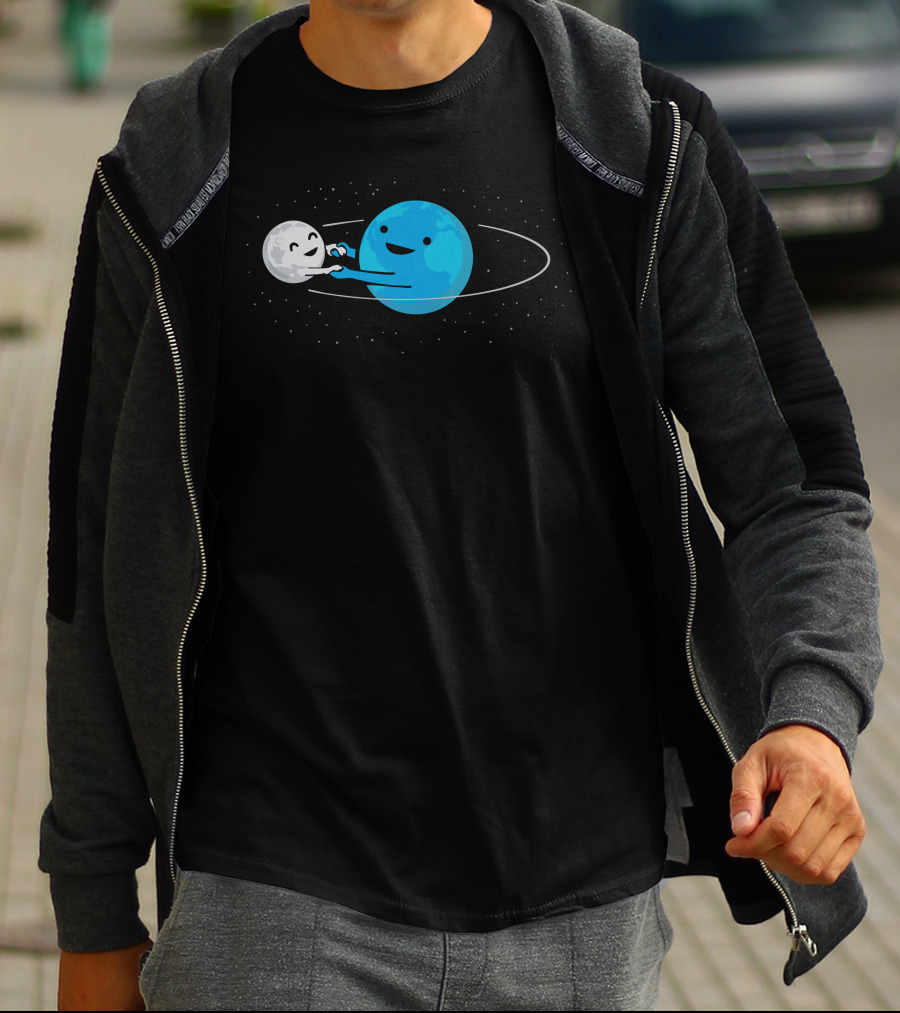 I Love Being Around You Earth And Moon Orbit Dance T-Shirt