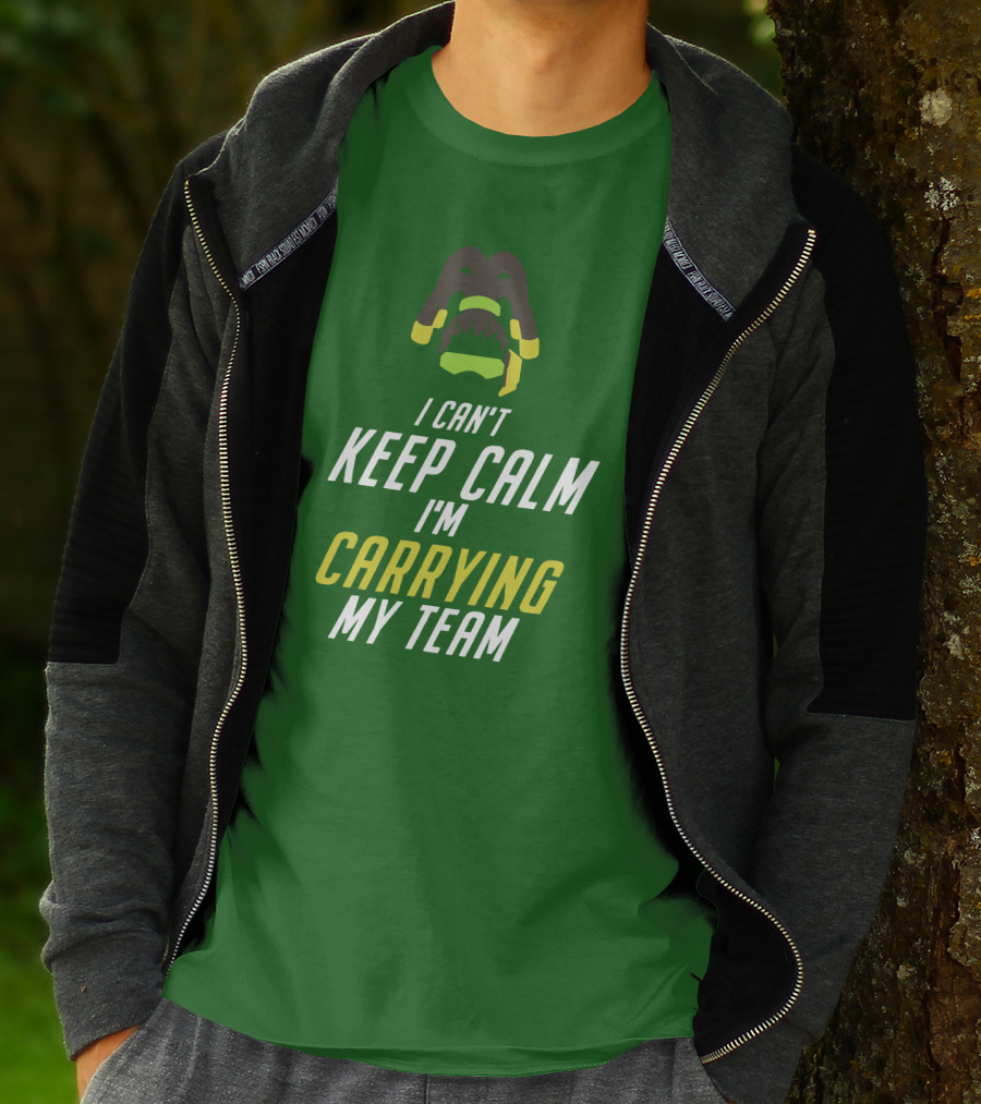 I Can't Keep Calm I'm Carrying My Team Gaming Themed T-Shirt