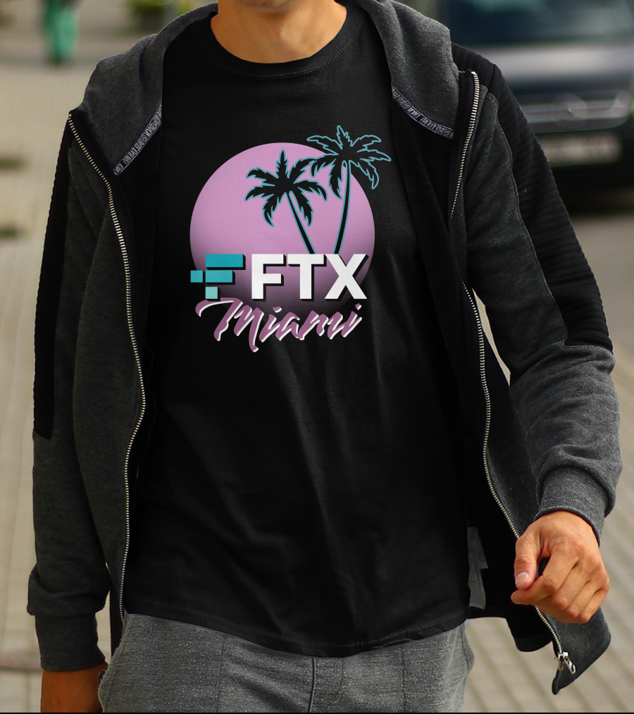Dan Le Batard Show With Stugotz FTX Miami Palms Retro Sun T-Shirt