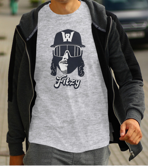 Worcester Red Sox Fitzy '47 Grey Shadow Face W T-Shirt
