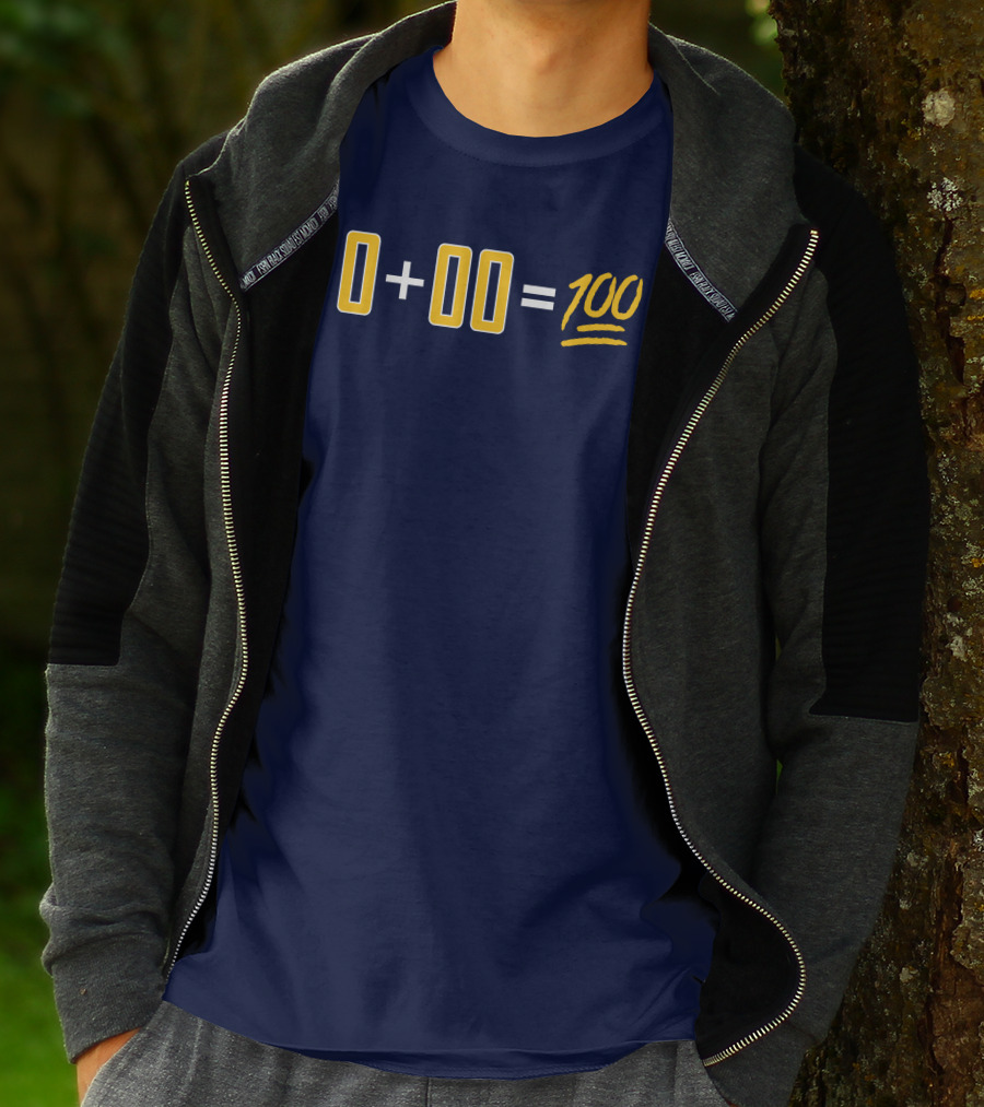 0+00=100 Obvious Equation With Emphasis T-Shirt