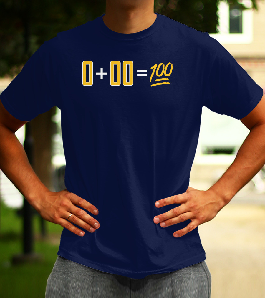 0+00=100 Obvious Equation With Emphasis T-Shirt