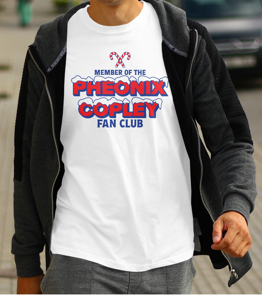 Member Of The Pheonix Copley Fan Club Candy Cane Snow T-Shirt