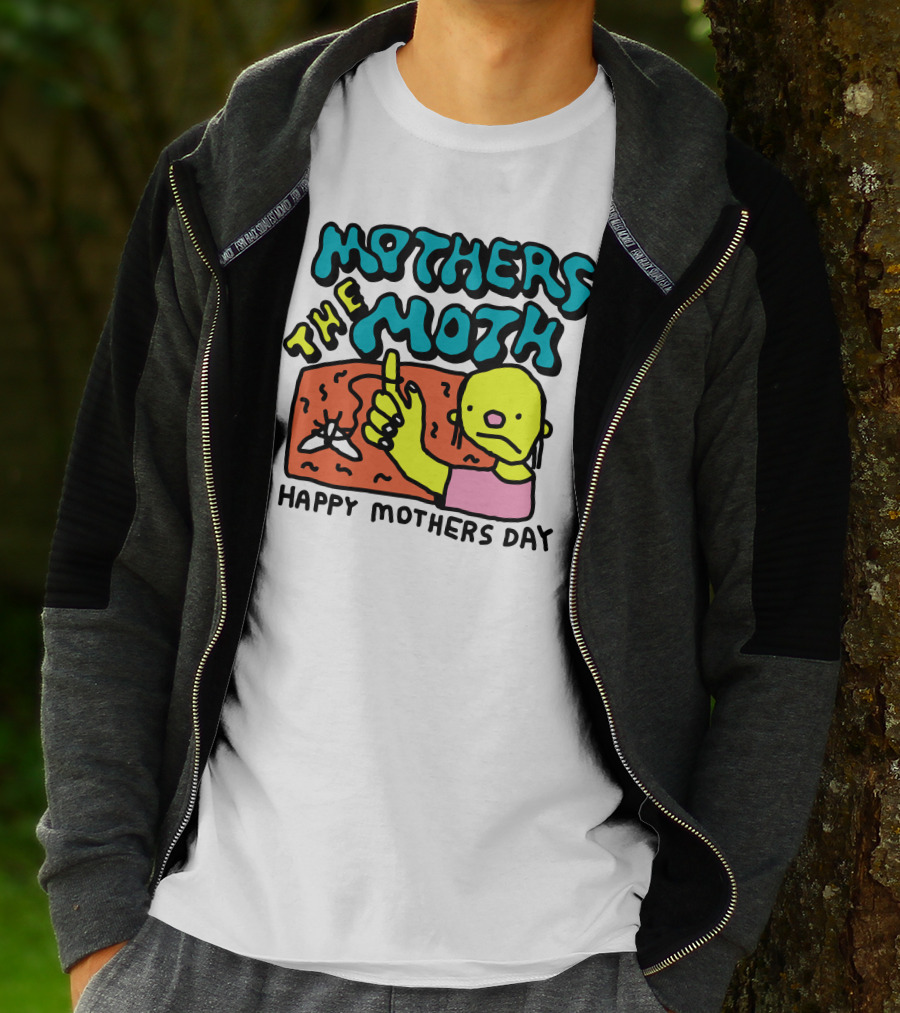 Mothers The Moth Cartoon Character Happy Mothers Day T-Shirt